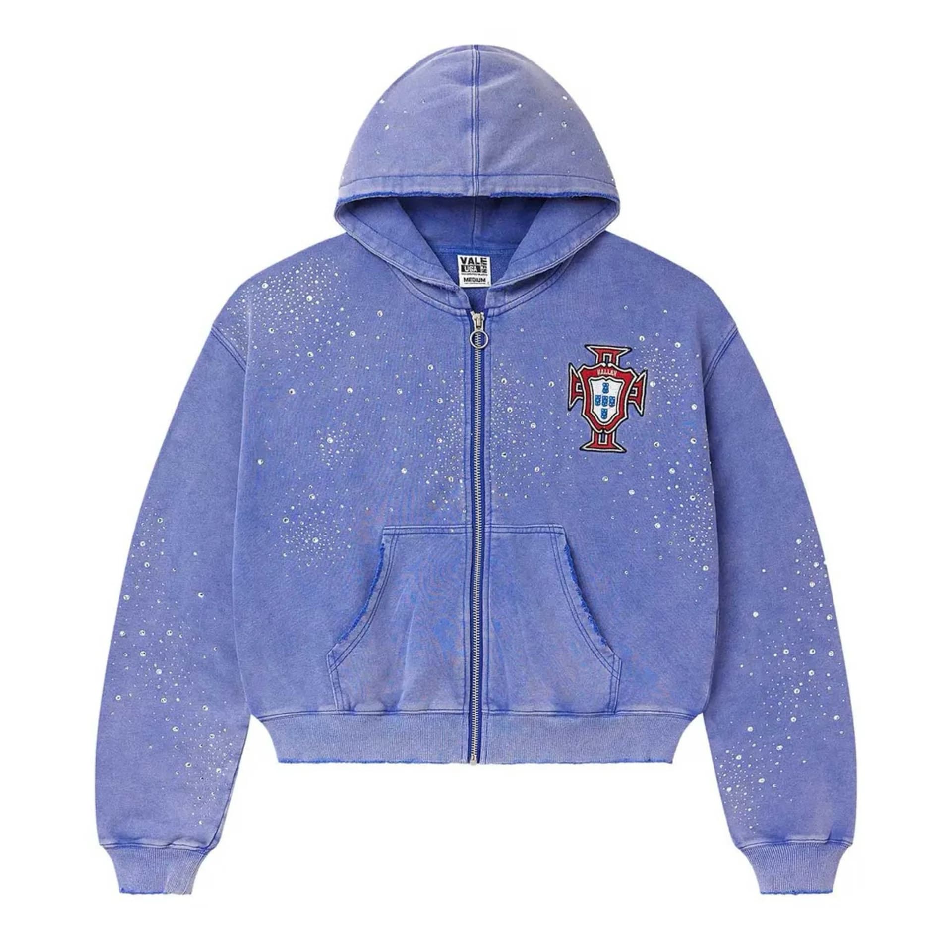 Vale Forever Sea Cluster Zip Up Hoodie Light Blue