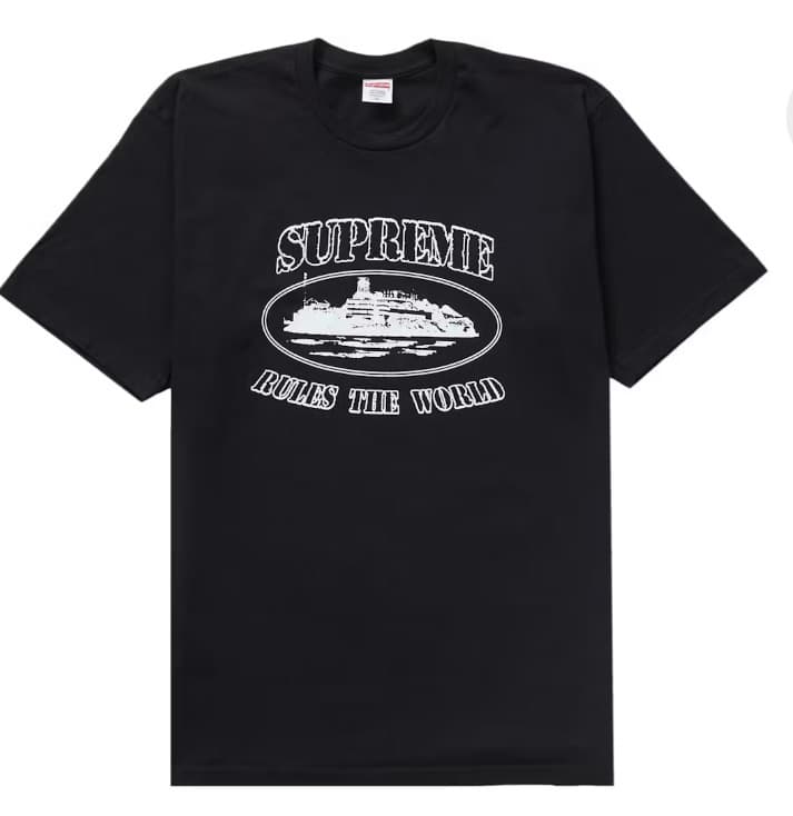 Supreme Cortez rule the world tee black