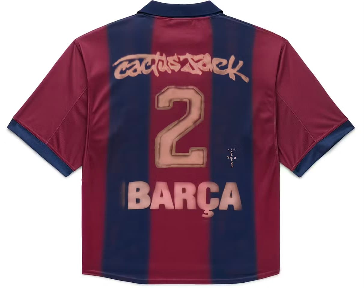 Travis Scott x Nike x FC Barcelona Retro 2000/01 Home Skeleton Jersey