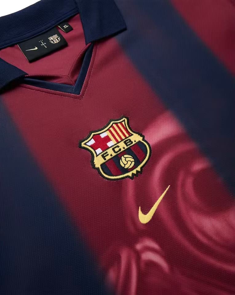 Travis Scott x Nike x FC Barcelona Retro 2000/01 Home Skeleton Jersey 3