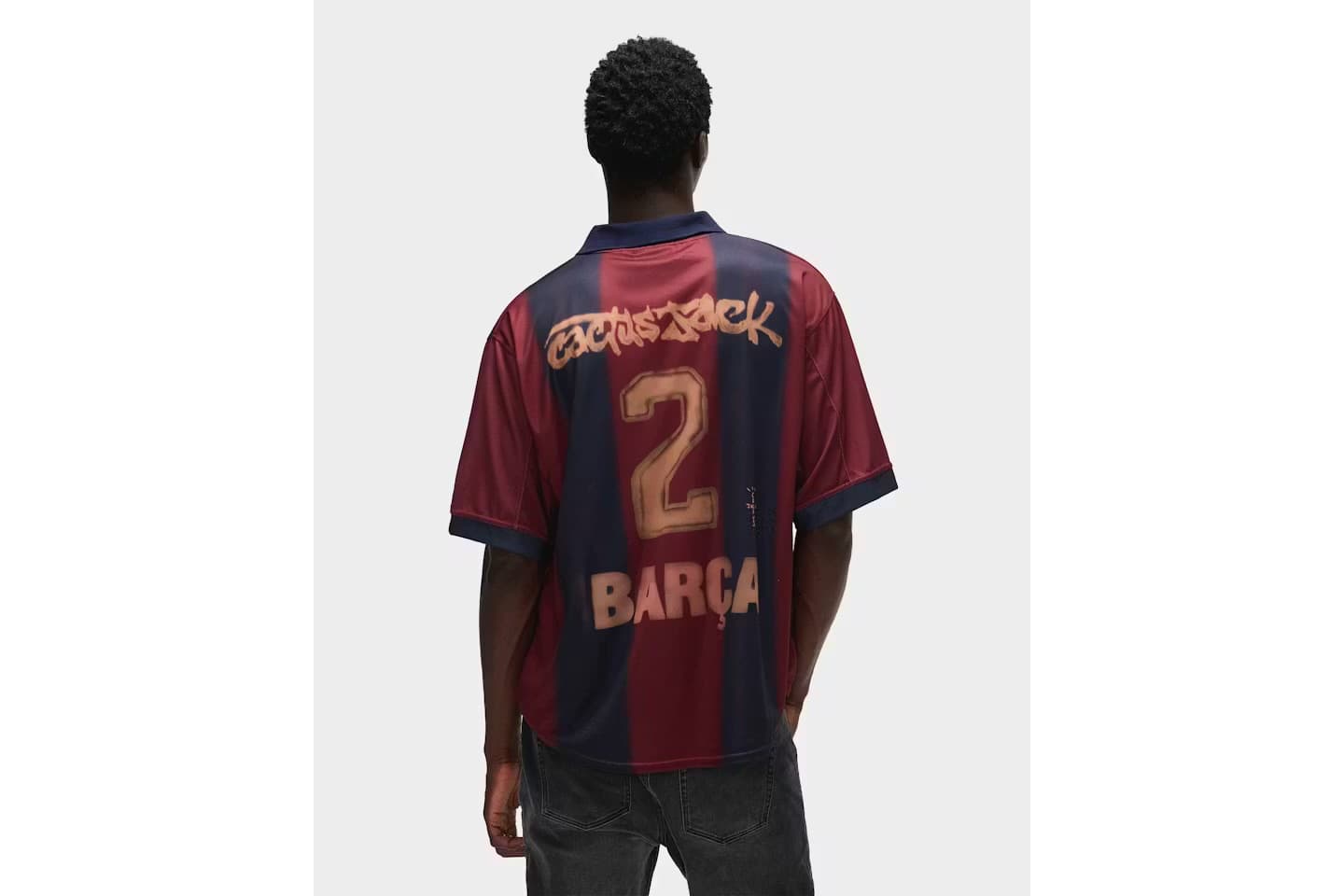 Travis Scott x Nike x FC Barcelona Retro 2000/01 Home Skeleton Jersey 5