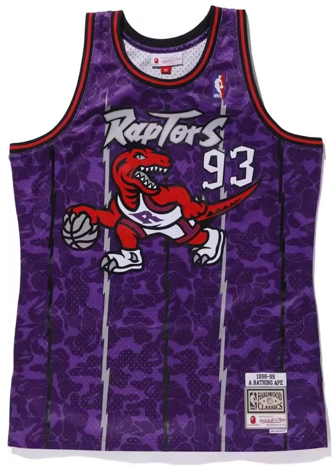 BAPE x Mitchell & Ness Raptors Camo Basketball Swingman Jersey