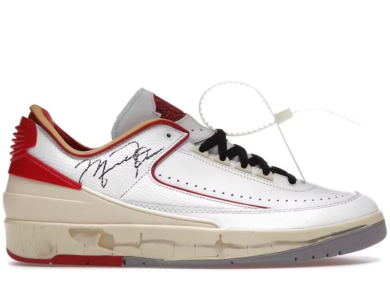 OFF-WHITE X JORDAN 2 RETRO LOW SP 'WHITE VARSITY RED'